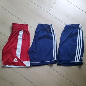 Adidas Kids Red and Navy Shorts Trio